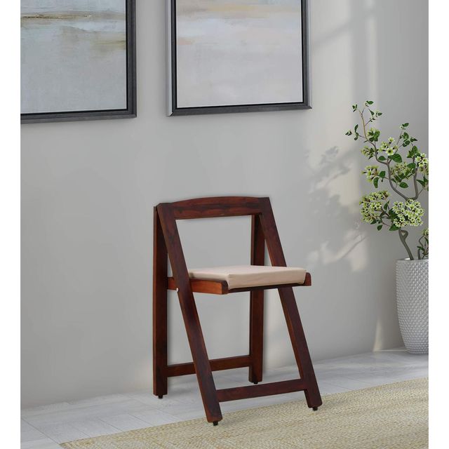 Woodsworth From Pepperfry Taulov Sheesham Wood Folding Chair in Honey Oak Finish