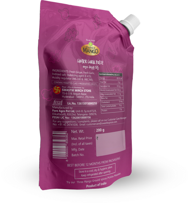 Three Mango Ginger Galic Paste