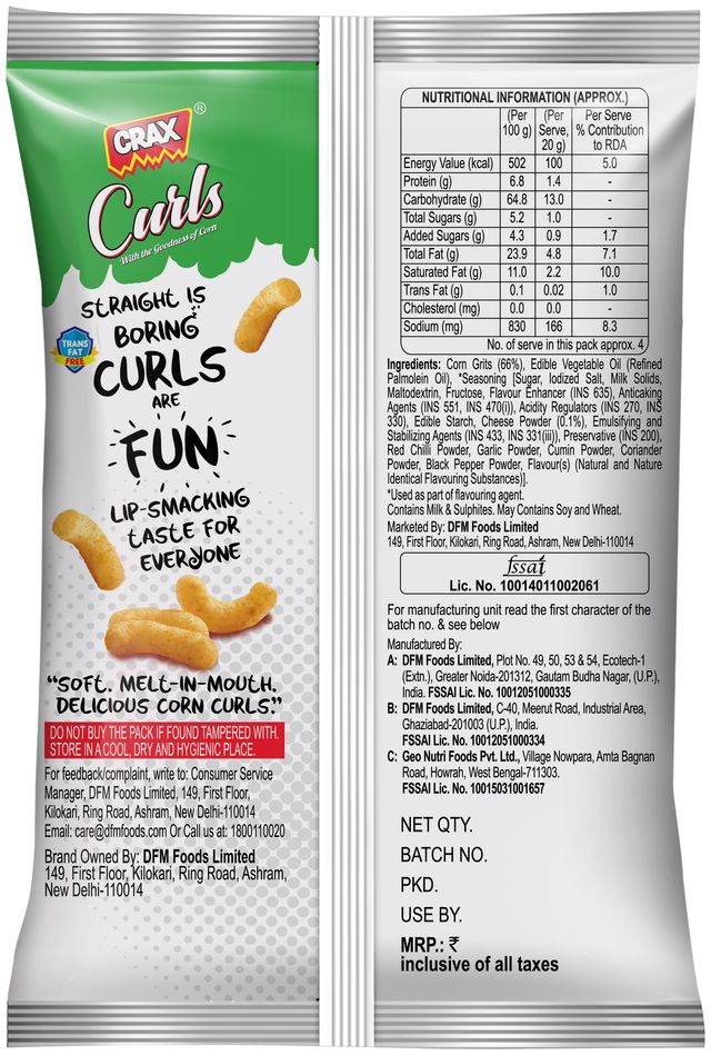 Crax Curls Cheesy Delight