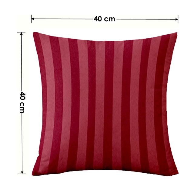 Lushomes Bolster Cushion Covers - Maroon | 16 x 16 inch