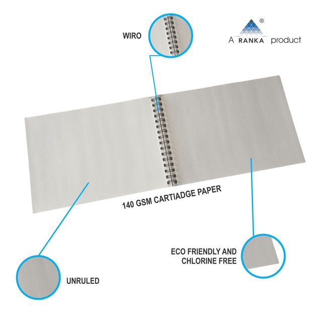 supremo Artist Pad A3 Wiro, Unruled 60 Pages, 140 Gsm Paper