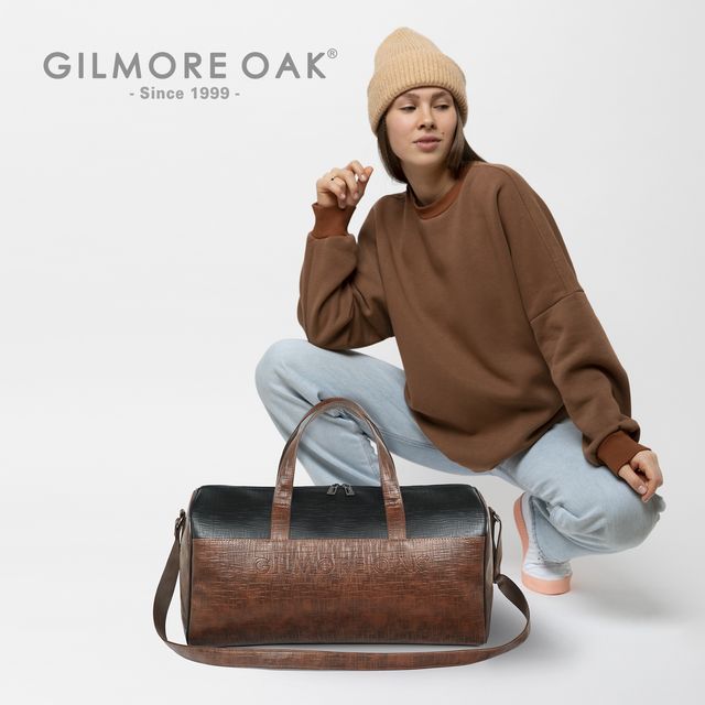 Gilmore Oak Unisex Spark Duffle Bag - Brown | 27 Liters Capacity
