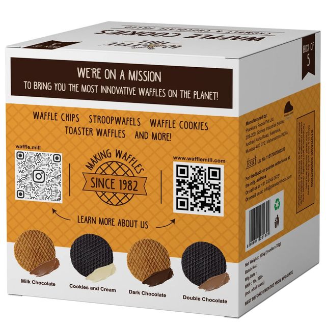 Waffle Mill Cookies - Double Chocolate (Box Of 2)