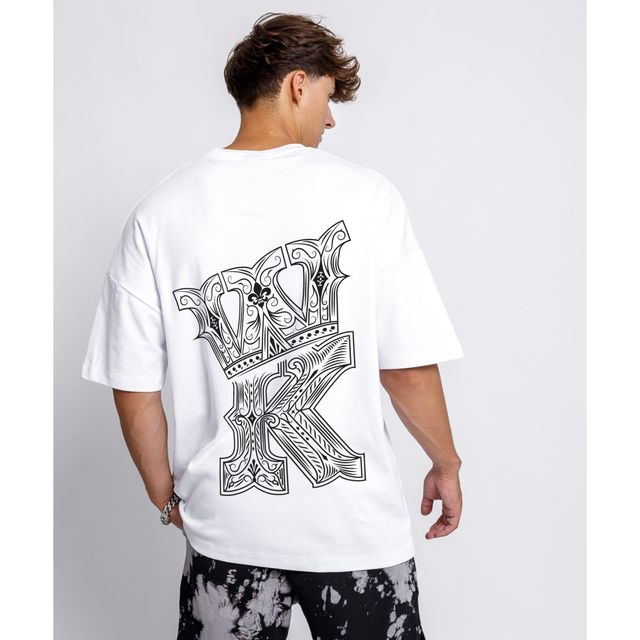 De Tees Men's Oversize T-shirt | M-OST-WHITE-KING | White - L