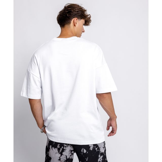 De Tees Men's Oversize T-shirt | M-OST-WHITE-BULL | White - XL