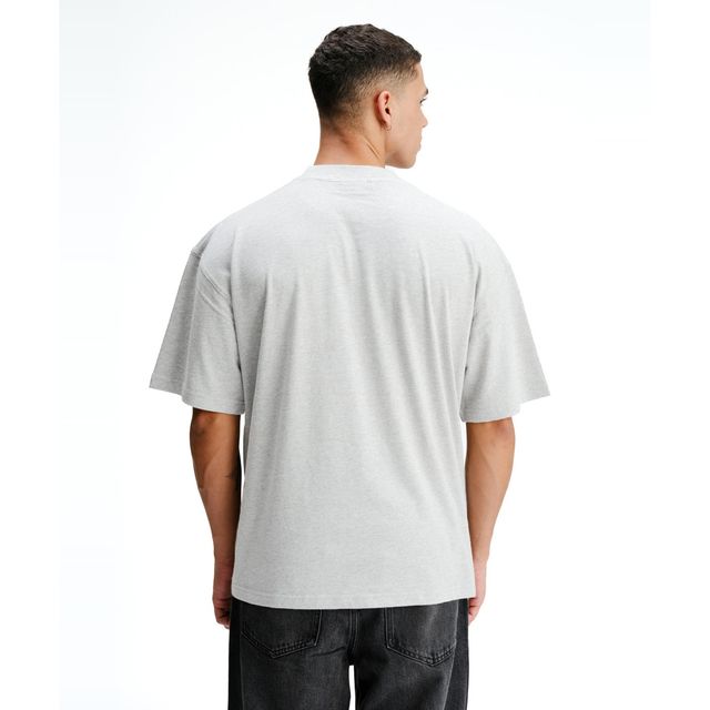 De Tees Mens Grey Melange Oversize T-shirt - CALIFORNIA | M