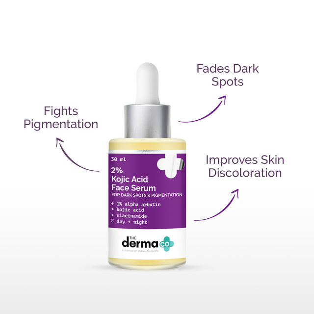 The Derma Co 2% Kojic Acid Face Serum Niacinamide Reduces Dark Spots, Pigmentation & Blemishes