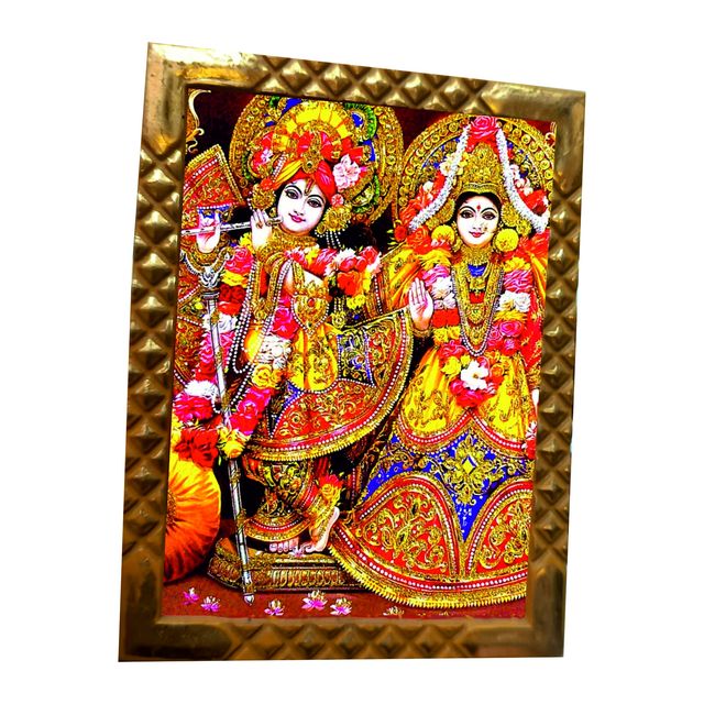 Divine Vibes Radha Krishna Table Diety Photo