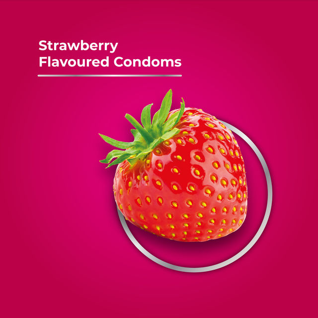 Skore Colored And Flavoured Condoms - Strawberry
