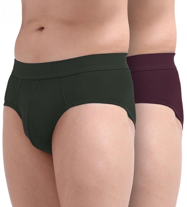 Freecultr Men's Underwear Anti Bacterial Micromodal Airsoft Brief - Pack of 2 | L
