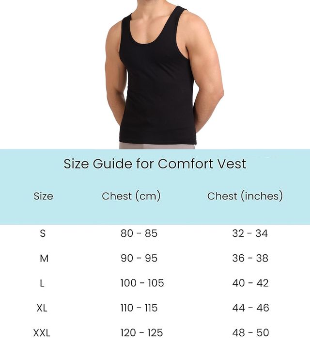 Regular Fit Organic Cotton Vest for Men - Pack of 2-L