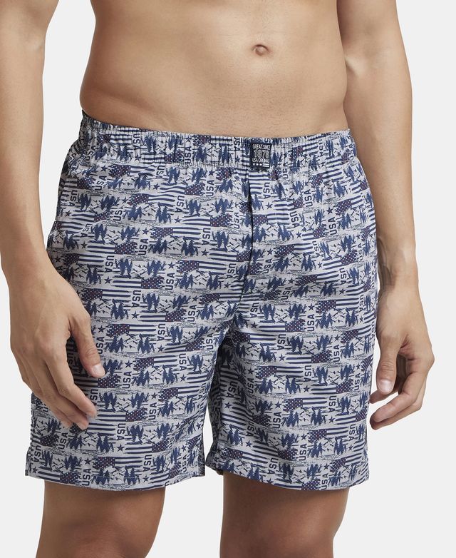 Jockey Men's Super Combed Cotton Boxers | Multicolour - L
