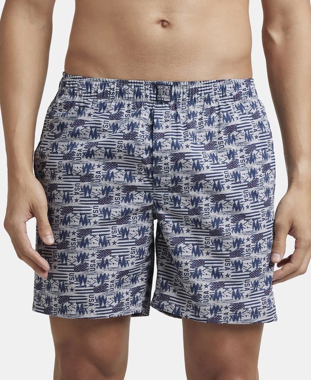 Jockey Men's Super Combed Cotton Boxers | Multicolour - L