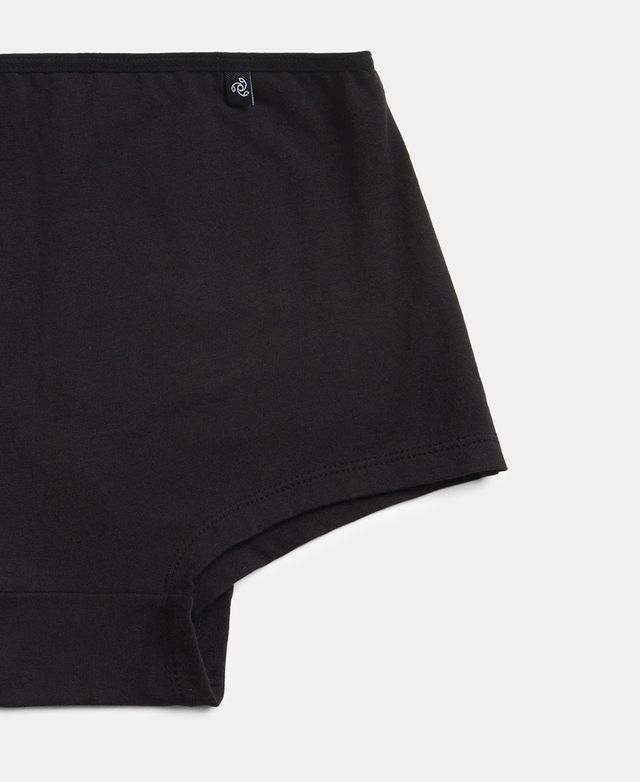 Jockey SS04 Women's Super Combed Cotton Elastane Stretch BoyShorts|Concealed Waistband | Black-XL