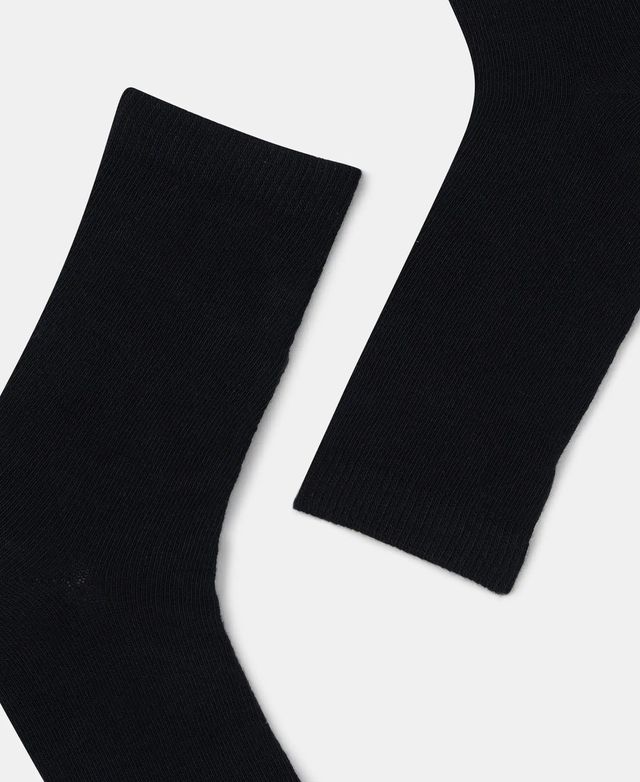 Jockey Unisex Solid Cotton, Nylon, and Elastane Calf Length Socks | Black | 9 - 10 years
