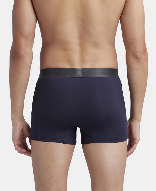 Jockey IC28 Men's Tactel Microfiber Elastane Stretch Solid Trunk | Navy-L