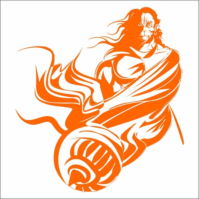 Samsidhi Auto Hanuman Car Sticker
