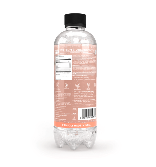 Polka Pop Peach Sparkling Water(300ml) & Polka Pop Lemon-Lime Sparkling Water(300ml) Combo