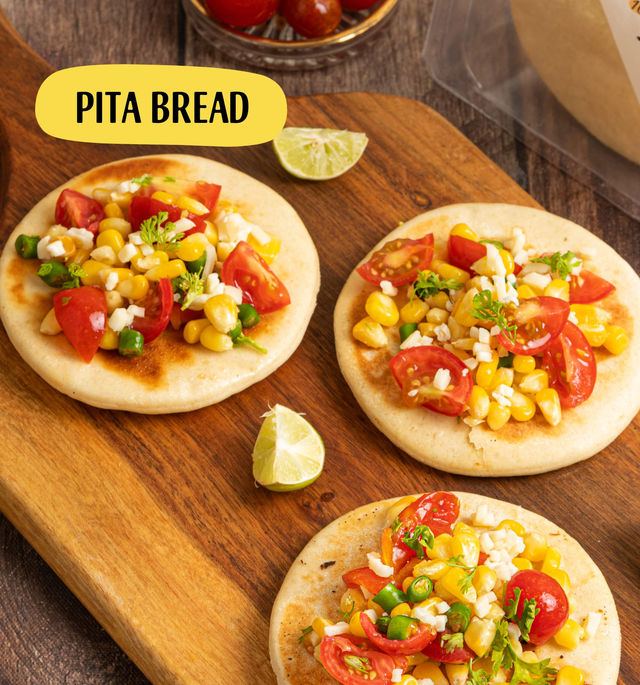The Baker's Dozen Zero Maida Pita Bread No Palm Oil No Preservative 100% Wholewheat