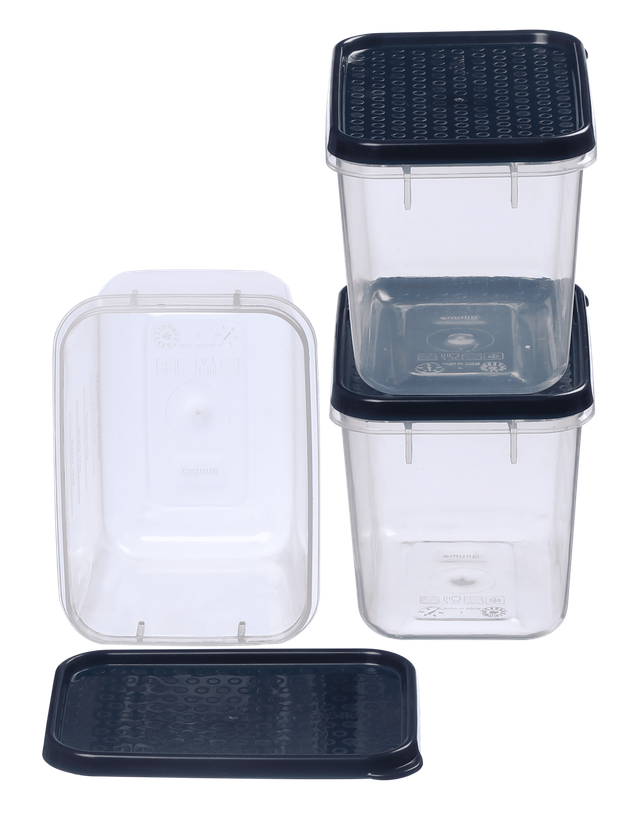 All Time Polka Storage Container 400 Ml x 3 Pcs set - Assorted Color