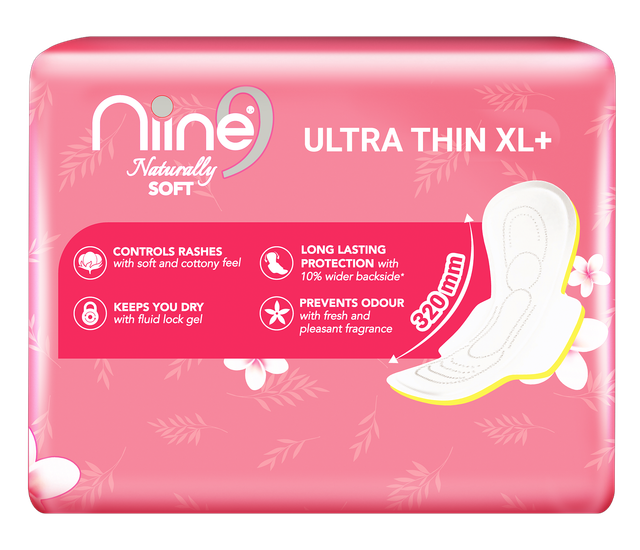 Niine Naturally Soft Ultra Thin XL+ Sanitary Pads