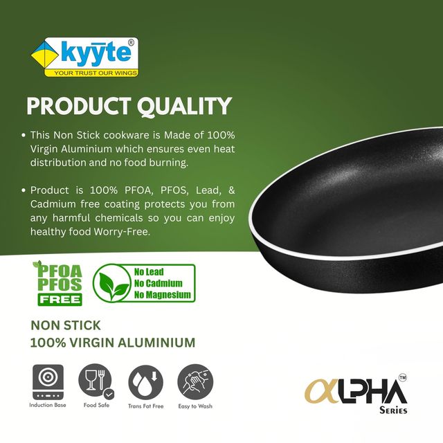 Kyyte Alpha Non Stick Induction Base Frying Pan 24 Cm