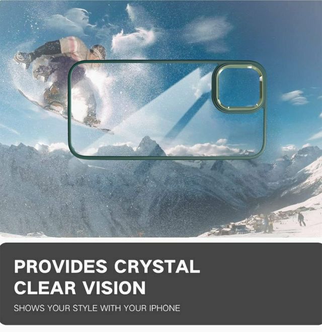 Artistque Case For Iphone 12 Pro Back Cover - Premium Transparent Metal Camera Ring Cover