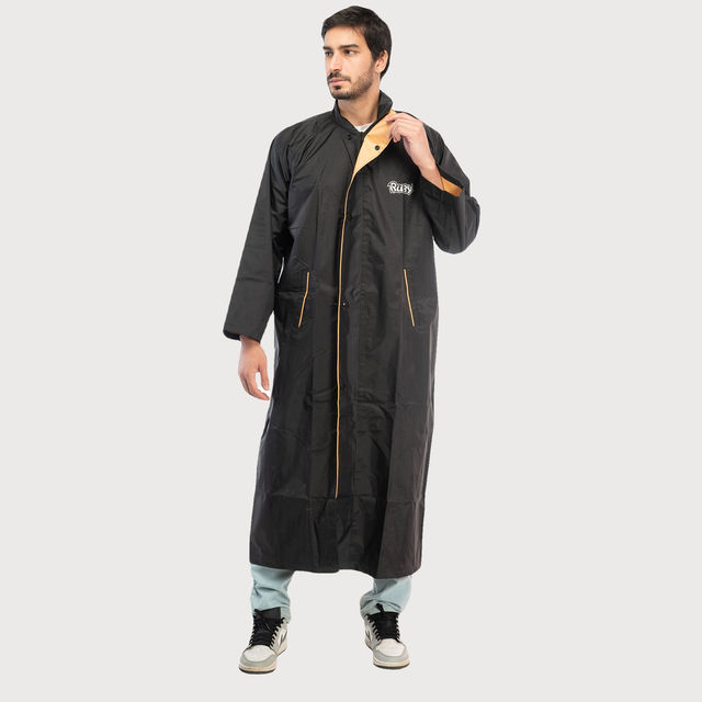 Fendo Ruby Oval Rain Coat for Men Adjustable Hood Bike Rain Jacket