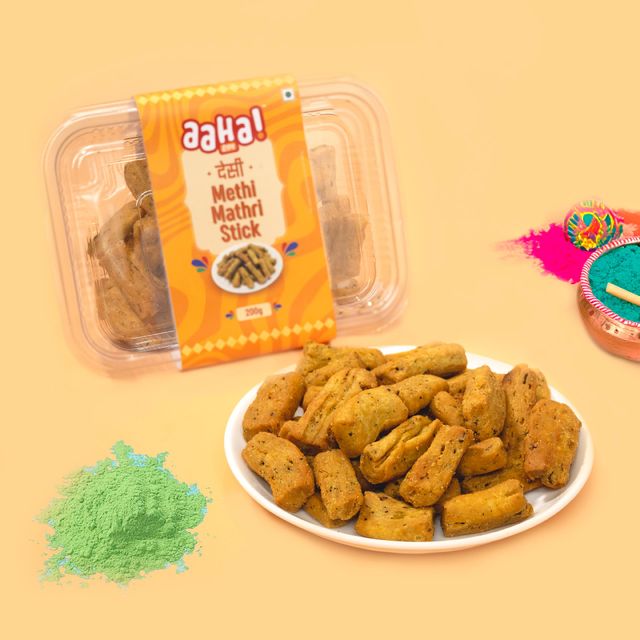 Aaha Desi Handmade Methi Mathri Sticks