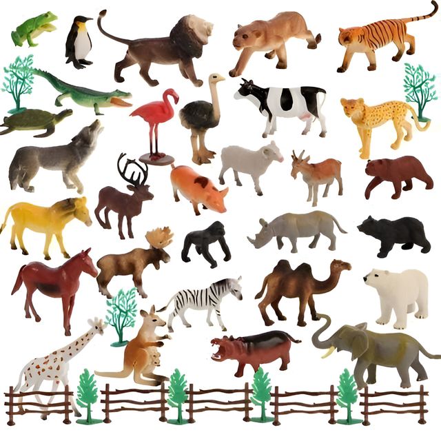 Toyshine 53pc Zoo Animals Playset | Learning Game for Kids
