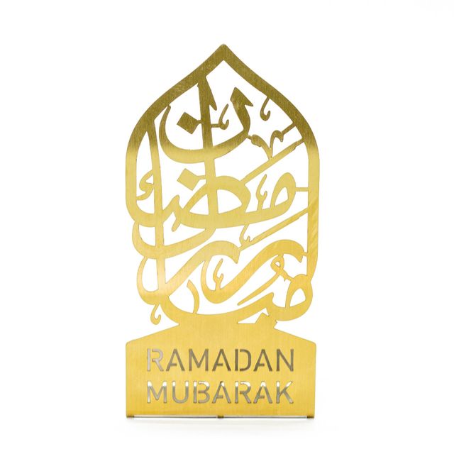 Diacraft Eid Mubarak Metal Gold Electroplated Votive Candle Holder