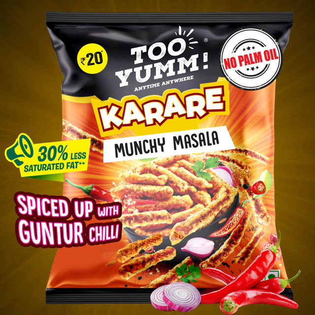 Too Yumm! Karare Baked Munchy Masala Crisps(70gms) & Thums Up Soft Drink(750ml) Combo