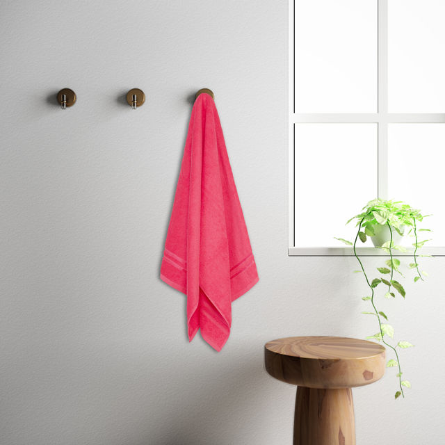 Welspun 100% Cotton Quik Dry Coral Bath Towel For Men And Women