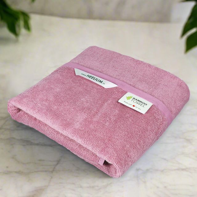 Heelium Bamboo Bath Towel Lightweight & Quick Drying | 140 x 70 cm - 400 Gsm | Pack Of 1