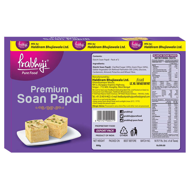 Prabhuji Premium Soan Papdi 800 g Combo