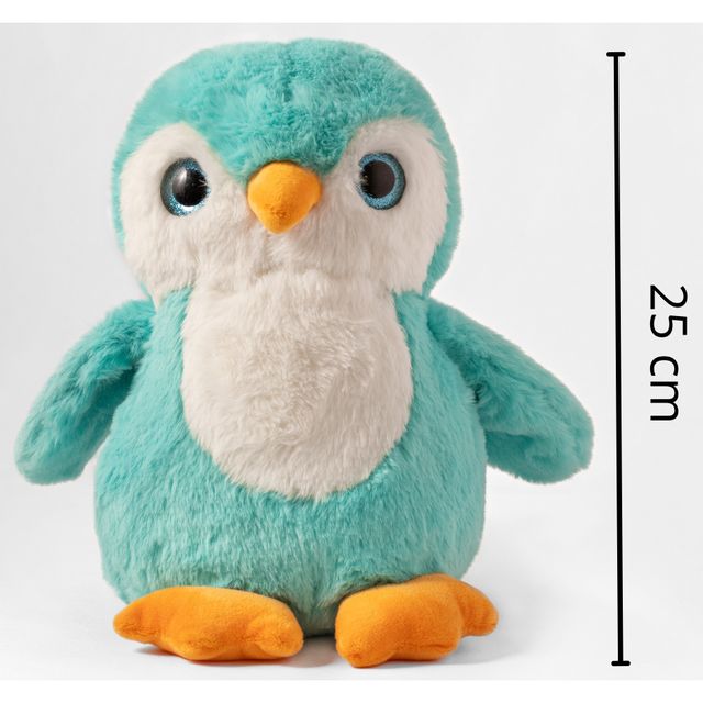 Mirada 25cm Glitter Eye Penguin Toy - Turquoise