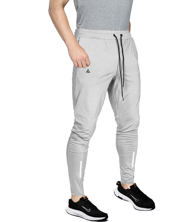 Avolt Men's Solid Regular Fit Track Pant | Light Grey - M
