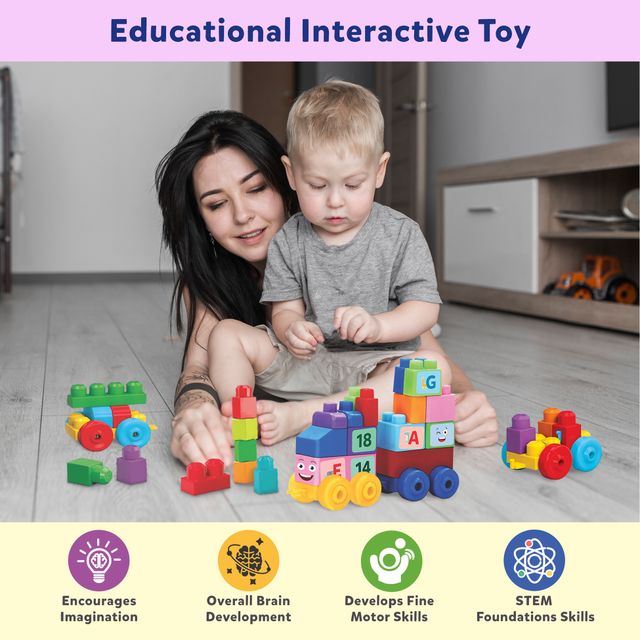 Little Berry Alphabet Learning Train Building Blocks Toy For Kids - Smart Activity Blocks - Lb77
