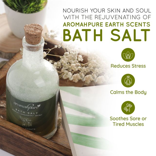 Aromahpure 100% Natural Bath Salt with Essential Oils - Frangipani | Earth Scents Fragrance