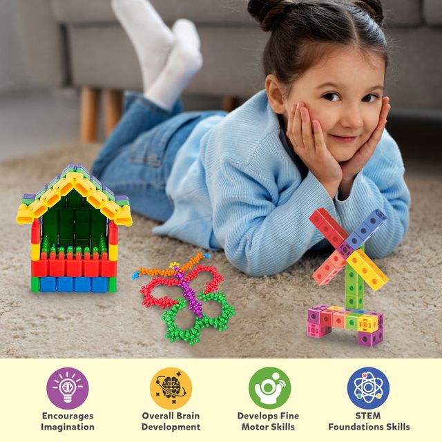 Ultimate 5 In 1 Building Blocks For Kids 250+ Pcs - Educational Toys For Kids - Lb76