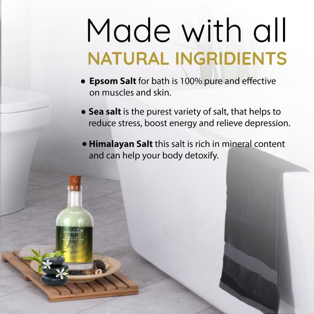 Aromahpure 100% Natural Bath Salt with Essential Oils - Frangipani | Earth Scents Fragrance