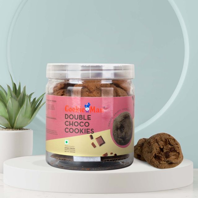 Cookie Man Double Chocolate Chunk Cookies Biscuits