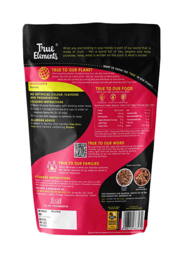 True Elements Quinoa | Naturally Gluten-free and Preservative-free