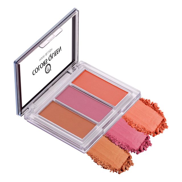 Colors Queen 3 Multicolor Maxi Blush Lightweight Blusher for Face Makeup | Shade | 01