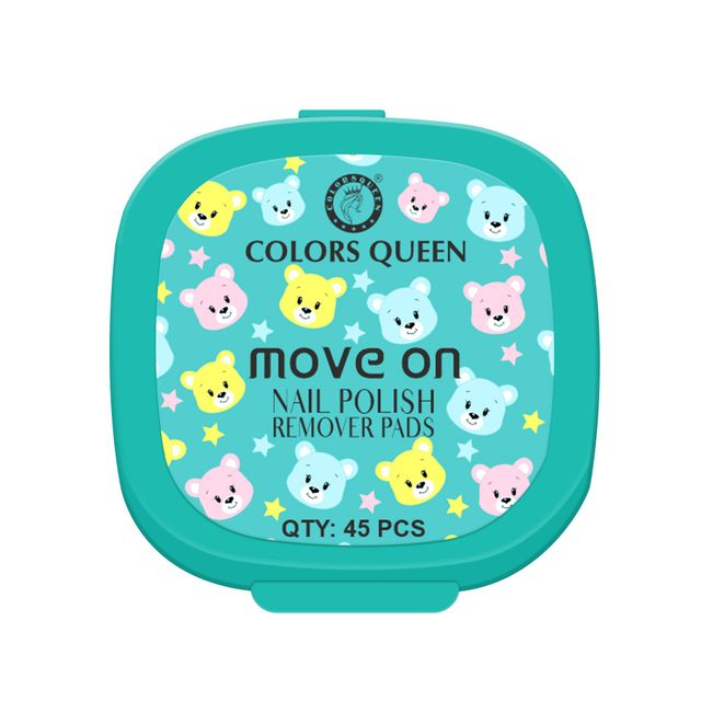 Colors Queen Move On Nail Polish Removers Pads | 45 Wipes | Assorted