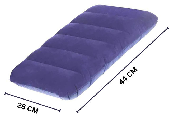 Se7en Solid Velvet Travel Pillow | Dark Blue - Free Size