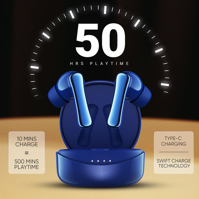Mivi Duopods A850 Bluetooth Earbuds (50 Hrs Playtime)