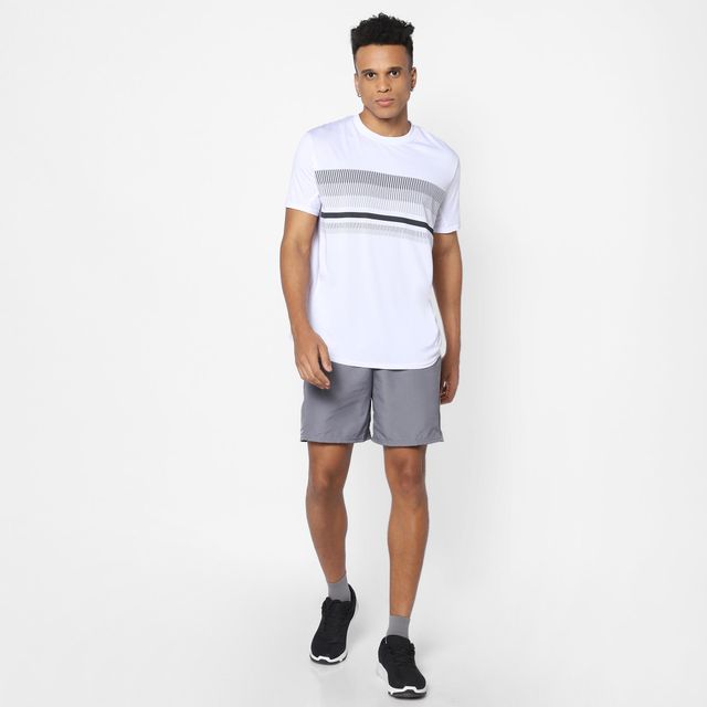 Decathlon Men's Solid Shorts | Grey - L