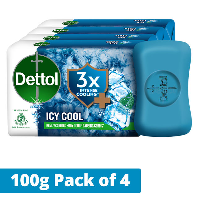 Dettol Icy Cool Bathing Soap Bar with 3X Intense Cooling