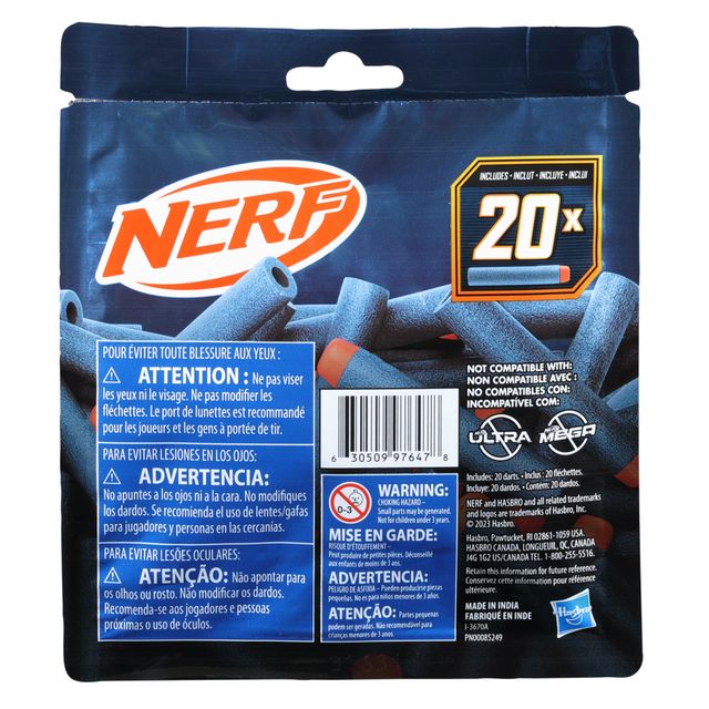 Hasbro Nerf Elite 2.0 Dart Refill | 20 Nerf Elite Darts | Compatible with All Elite Blasters